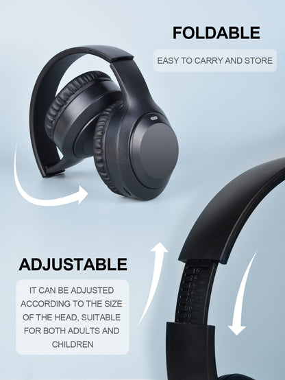 Premium Wireless Bluetooth 5.3 Headsets for Sports, Gaming, and Music – HD Mic & AUX/TF Support